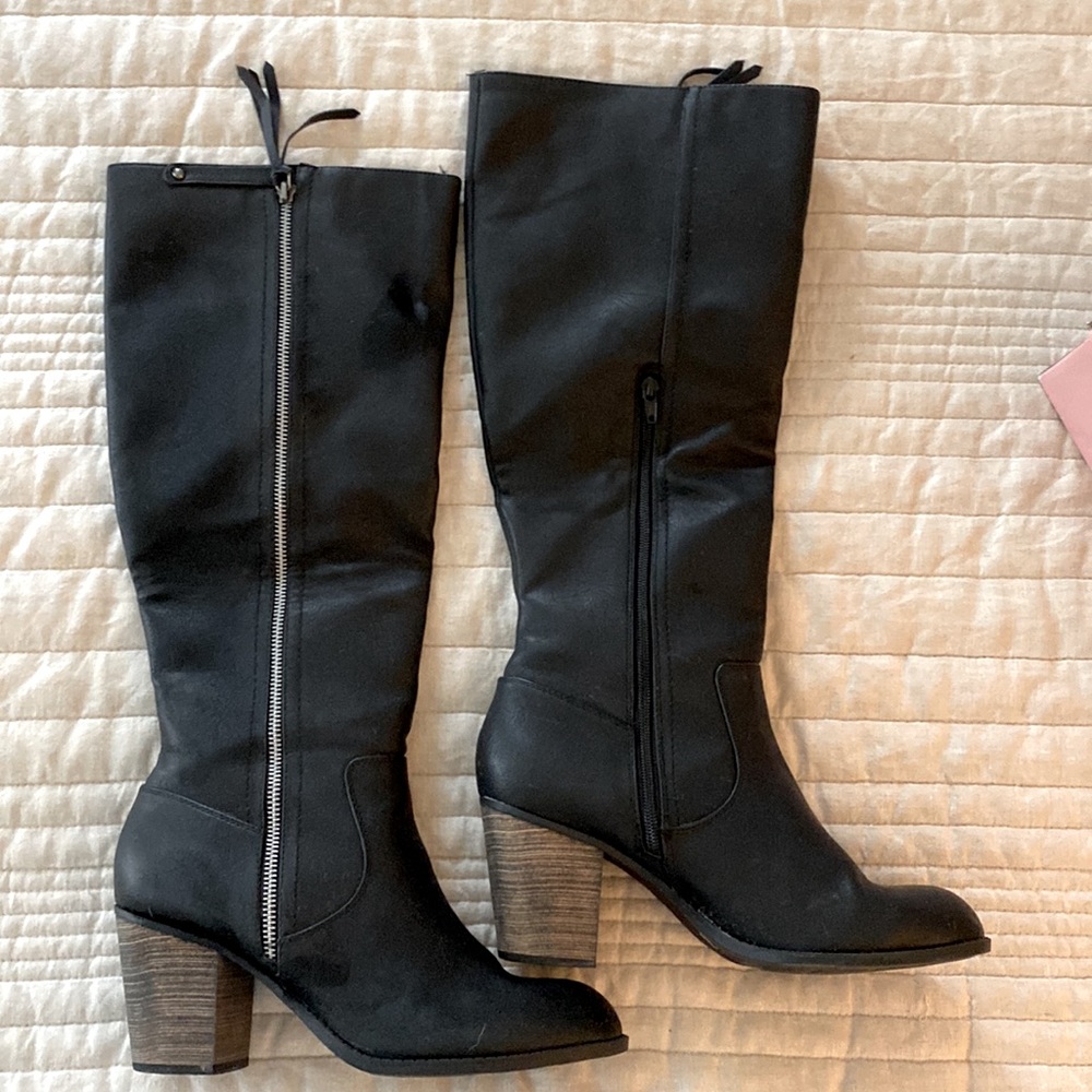 Size 11 Crown Vintage Black Pilot Tall Boots